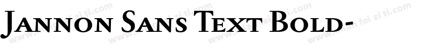 Jannon Sans Text Bold字体转换